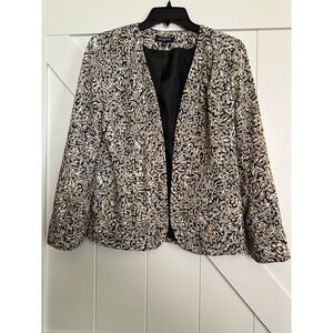 Notations Size‎ Small Petite Brown/Multi Women's Blazer Jacket